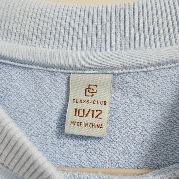 Class Club Boys Pale Blue Crewneck Sweatshirt barely worn, size 10/12 - Picture 3 of 5